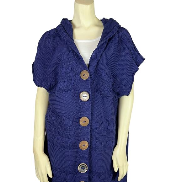 Pure Handknit Neiman Marcus sweater S / M Small Medium Cardigan Jacket Vest - Picture 3 of 12